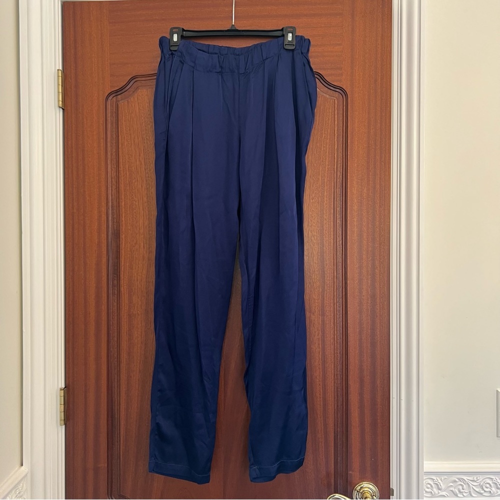 Clu Blue Silk Pants